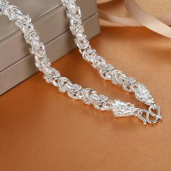 999足银龙骨银项链+证书礼盒