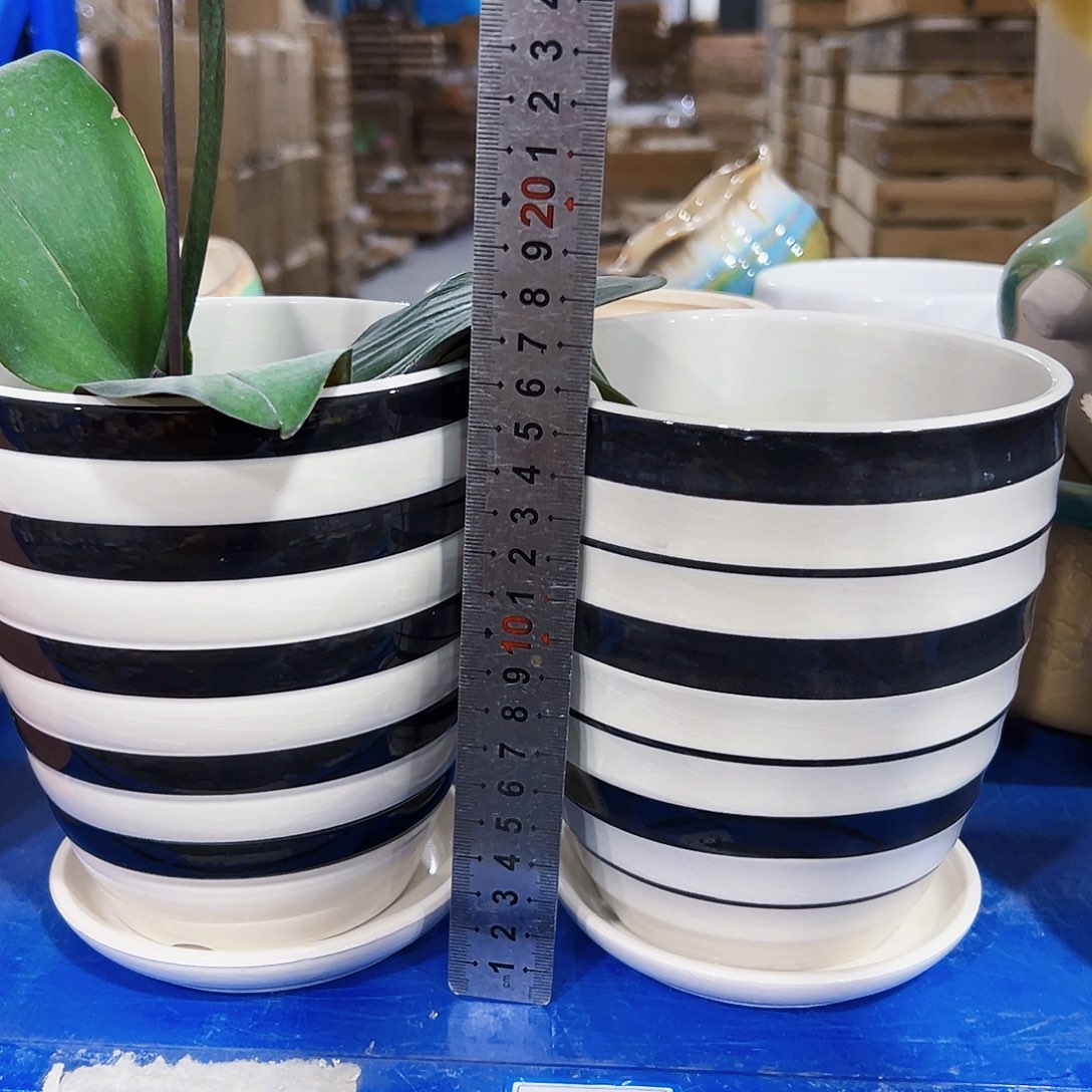 有孔，外贸尾单陶瓷花盆凑单10米包邮