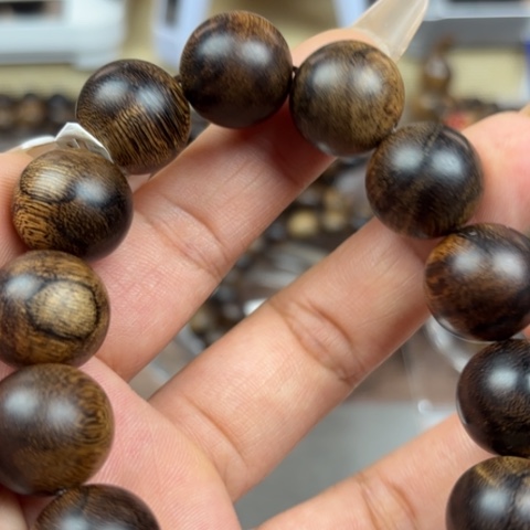 手串沉香征*白棋虎纹瘤疤