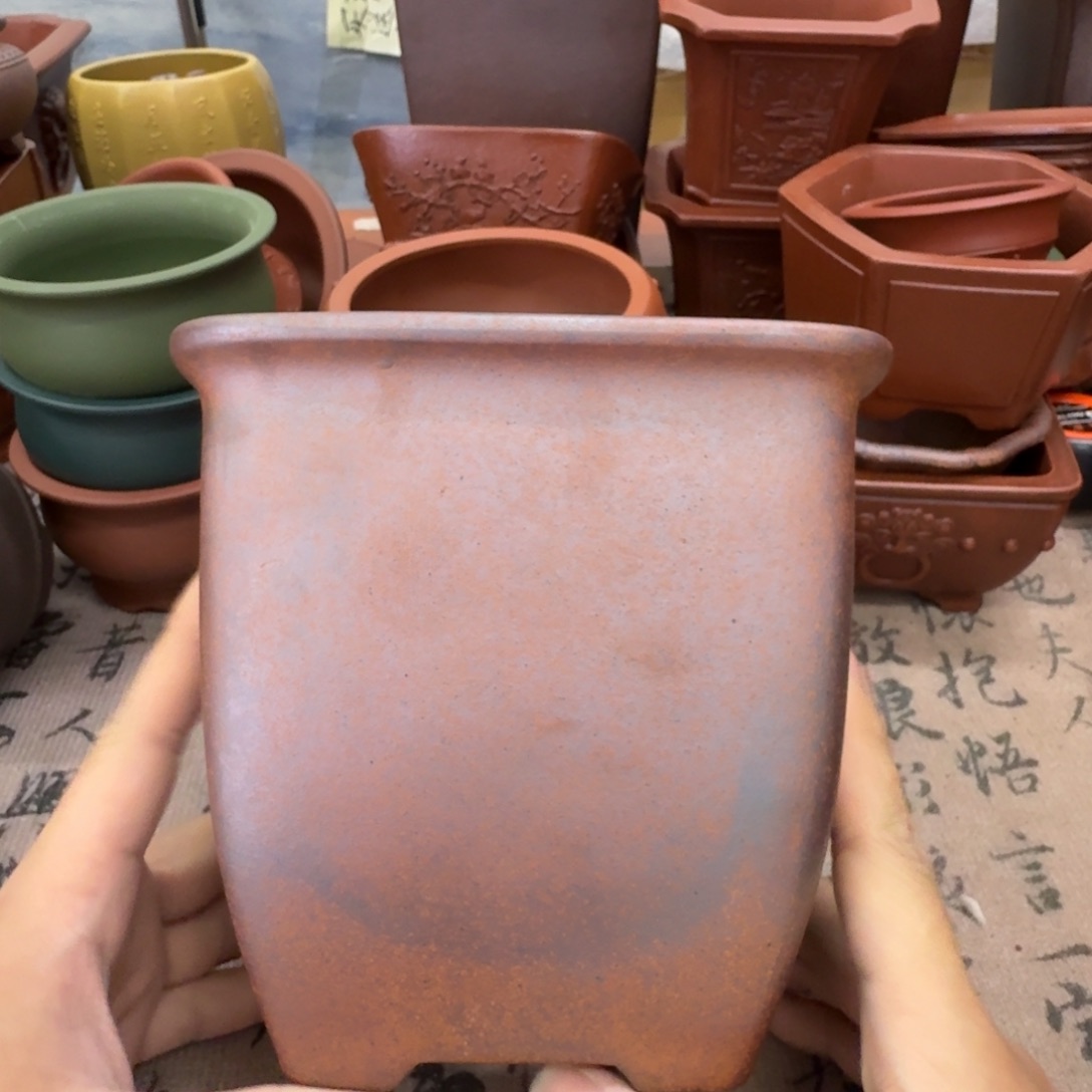 紫砂花盆宜兴紫砂正品13x14
