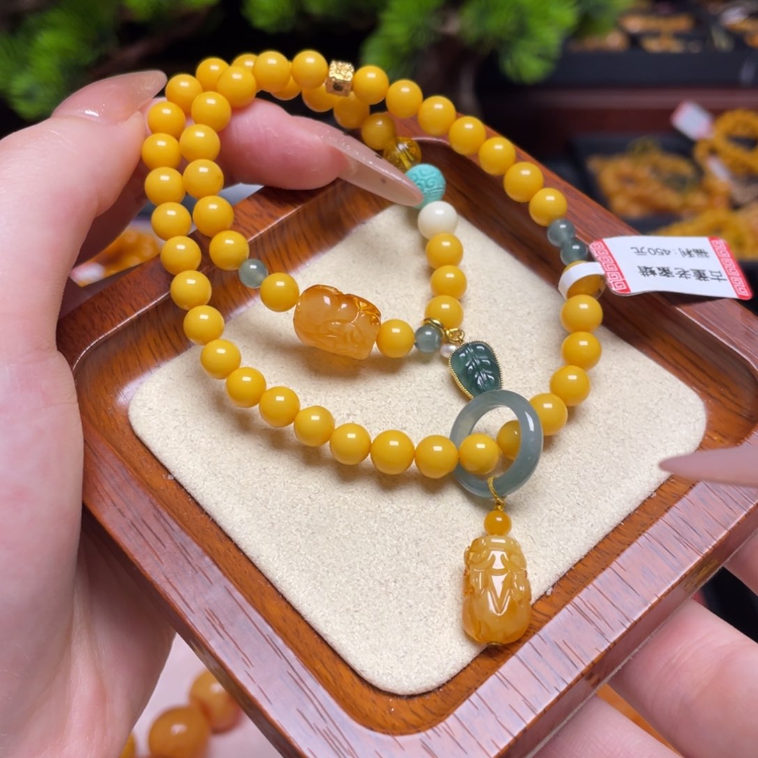 蜜蜡手链未镶嵌手串