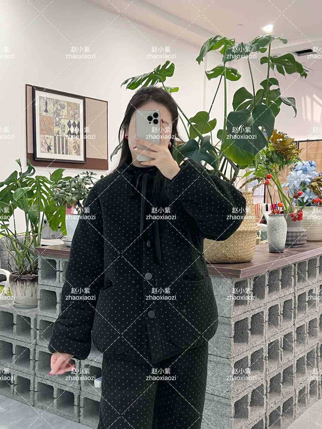 新款波点套装三层加绒加厚睡衣冬季碎花宽松休闲韩版可居家可外穿