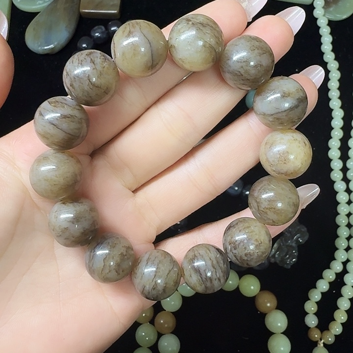 和田玉未镶嵌手链