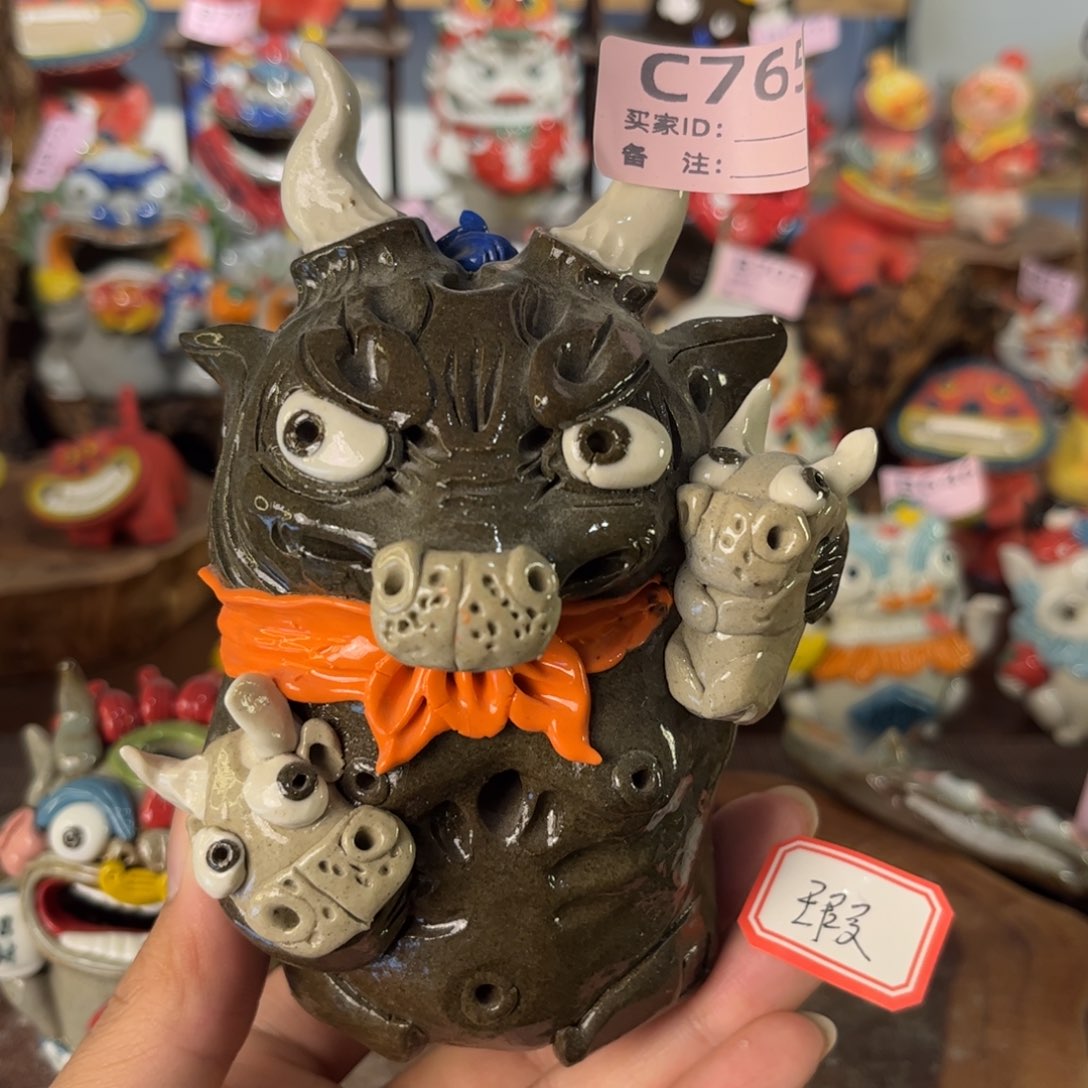 泥塑纯手工茶宠摆件