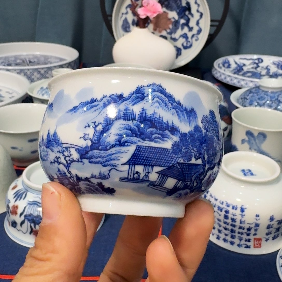青风瓷影手工手绘