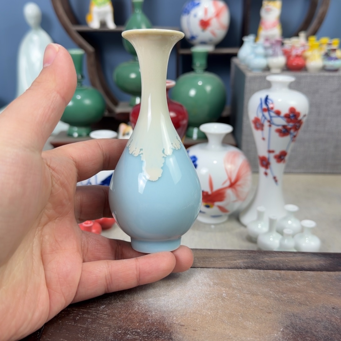 陶瓷手工小花器摆件