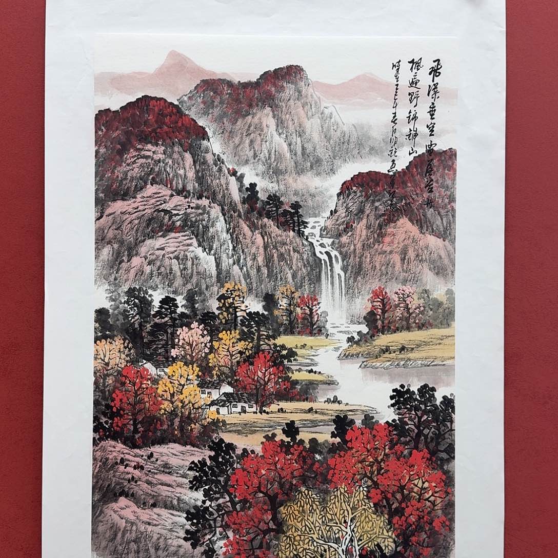 国画国画作品欣赏四尺三开
