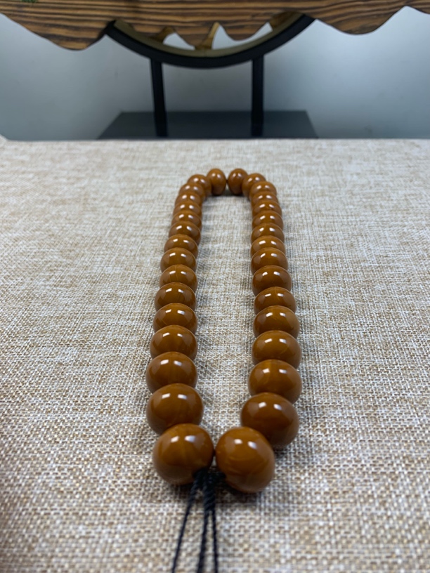 SSS精品高货1.6橄榄核铁核算盘珠手持 鸡血红