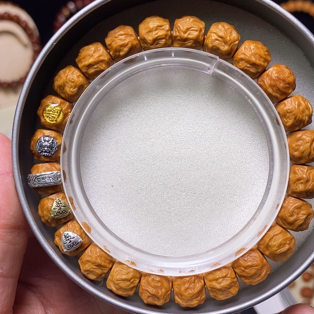 手串猴头核桃全品五标款龙蛇之变 尺寸10左右 馒头料