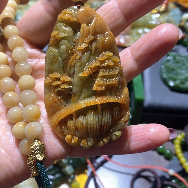 岫玉毛衣链未镶嵌