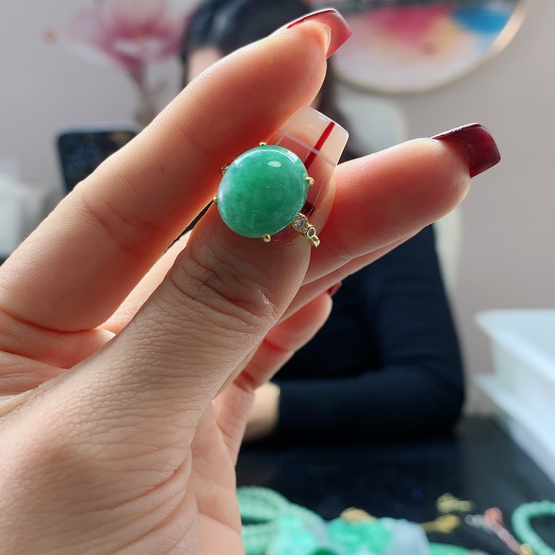 【闪购商品】翡翠戒指银S925镶嵌，