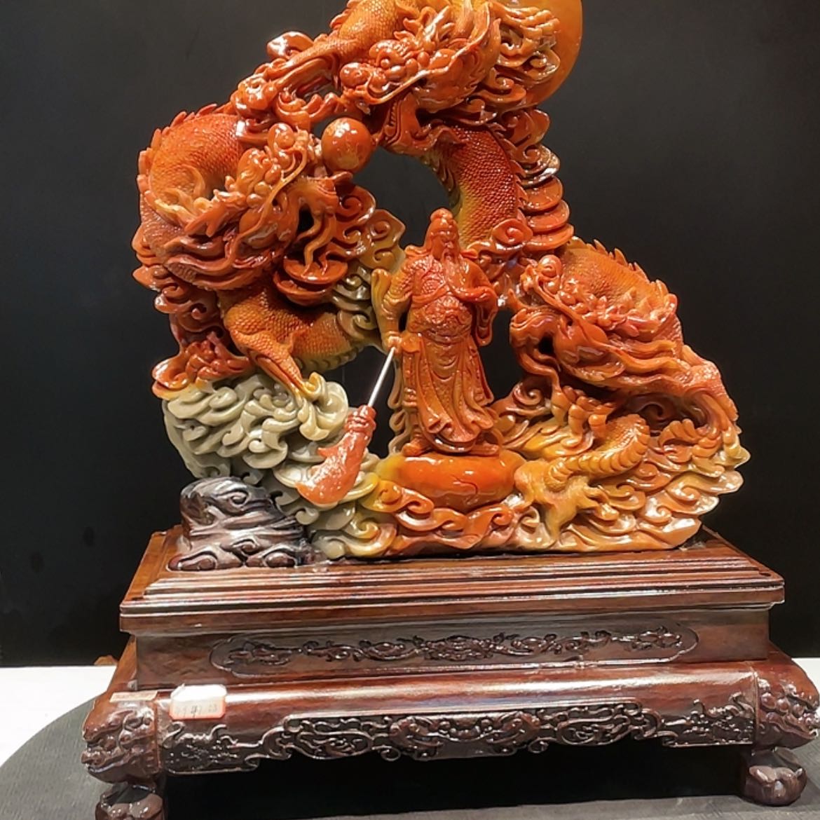 【闪购商品】寿山石，关公摆件工艺品