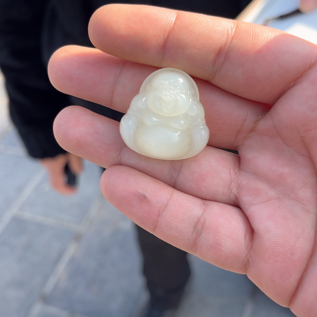 和田玉颈饰未镶嵌和田玉白玉30mm佛公