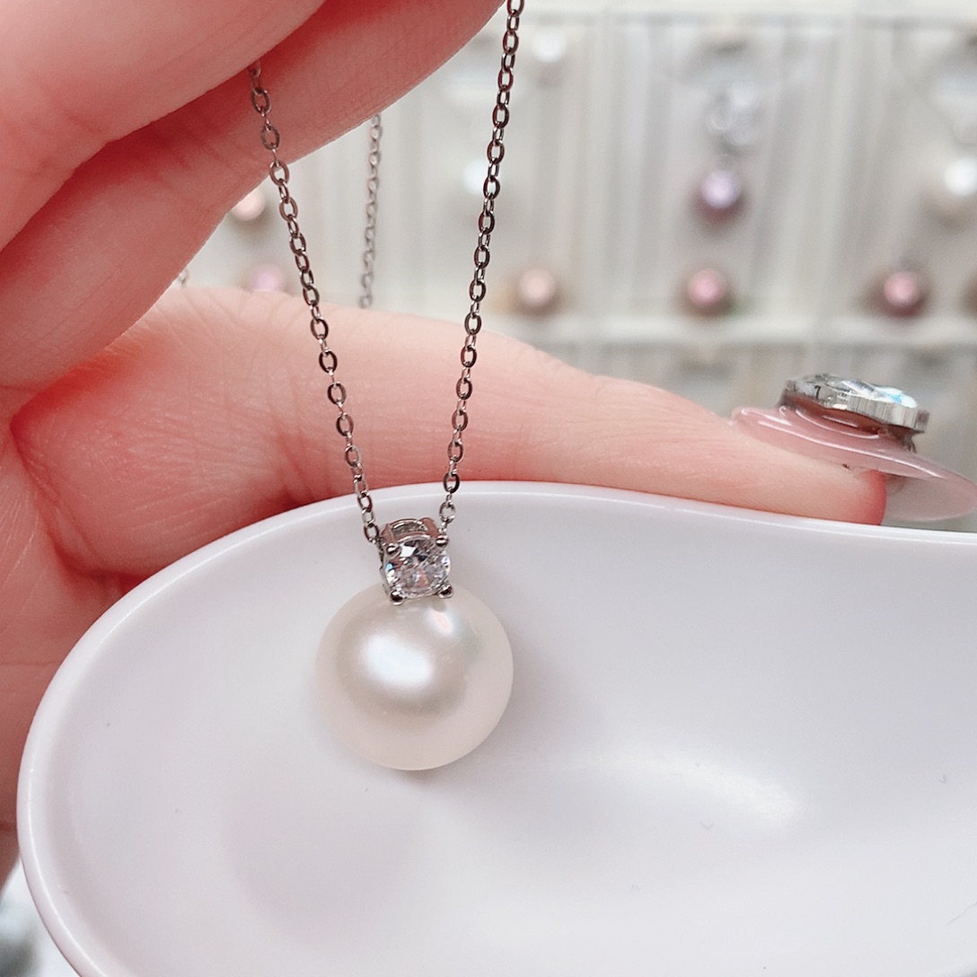 合金淡水珍珠吊坠(赠链)