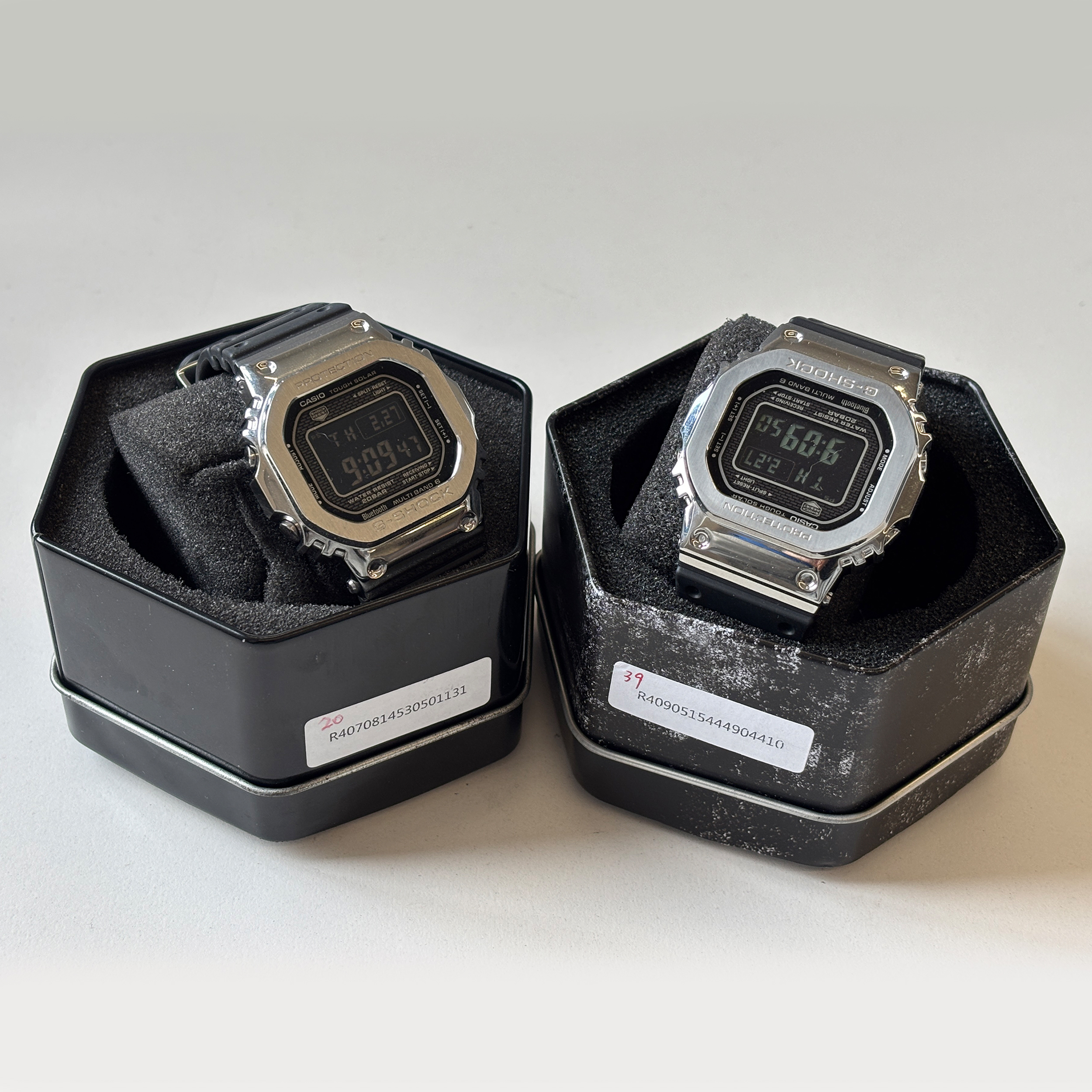 95新 Casio/卡西欧 G-SHOCK B5000系列太阳能石英机芯49.3*43.2mm