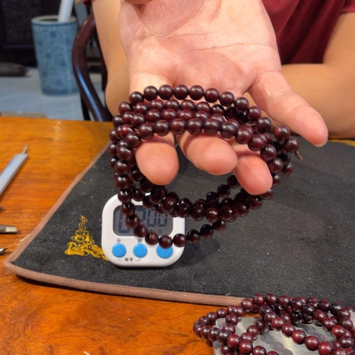 檀香紫檀（小叶紫檀）0.8的108颗手链
