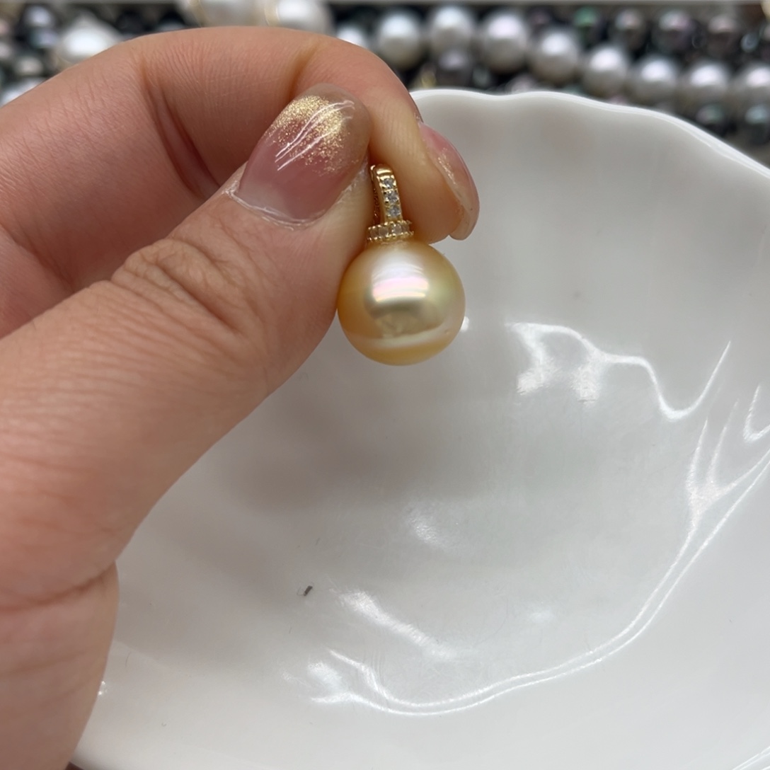 吊坠(不含链)海水珍珠银S925镶嵌