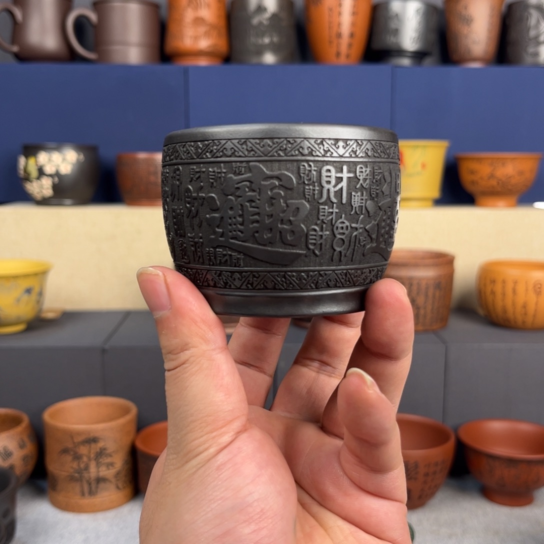 紫砂茶杯紫砂主人杯，手工制作12