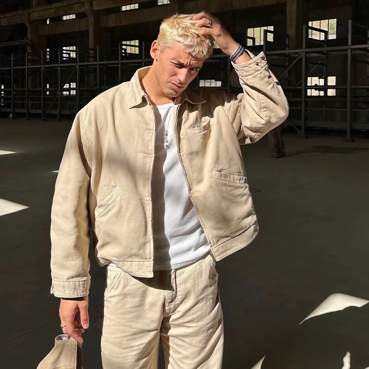 ATFANSON【小十字】8818#春夏季潮奢轻奢时尚圆领宽松休闲透气短袖