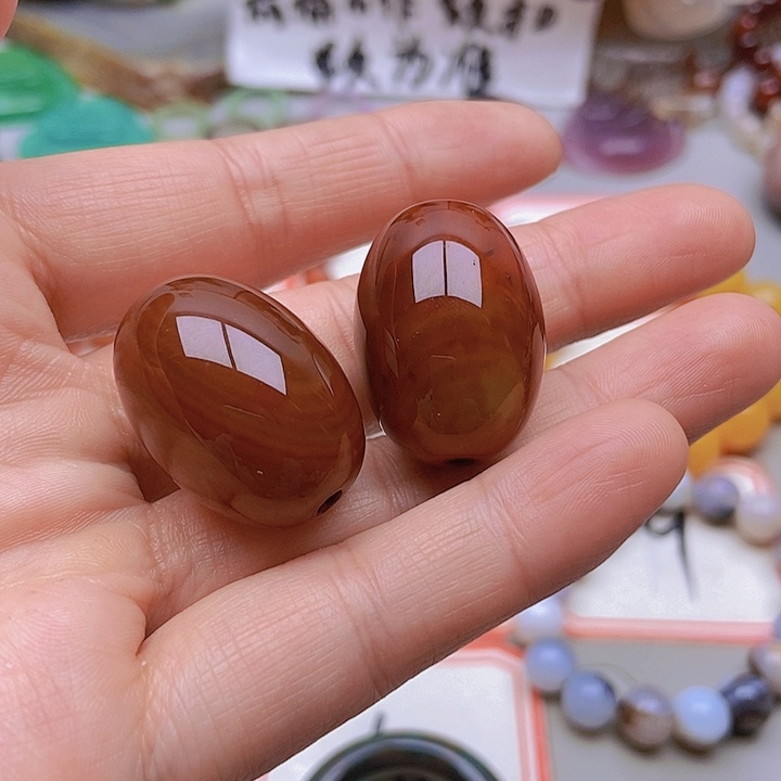 【闪购商品】未镶嵌玛瑙/玉髓珠宝半成品楮**间