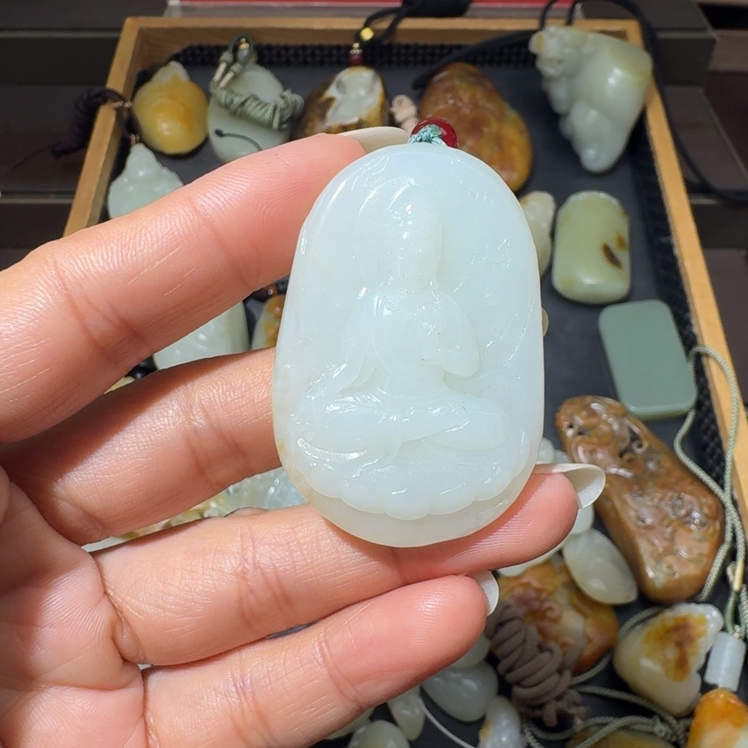 和田玉未镶嵌吊坠(不含链)