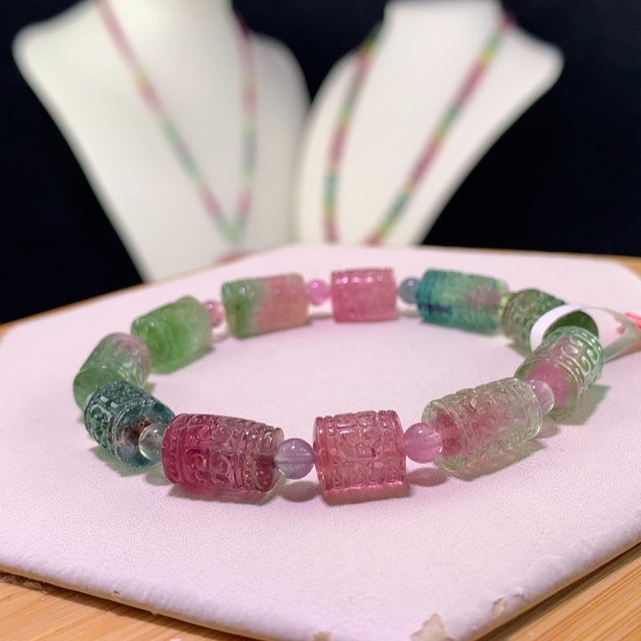 双色碧玺手链未镶嵌