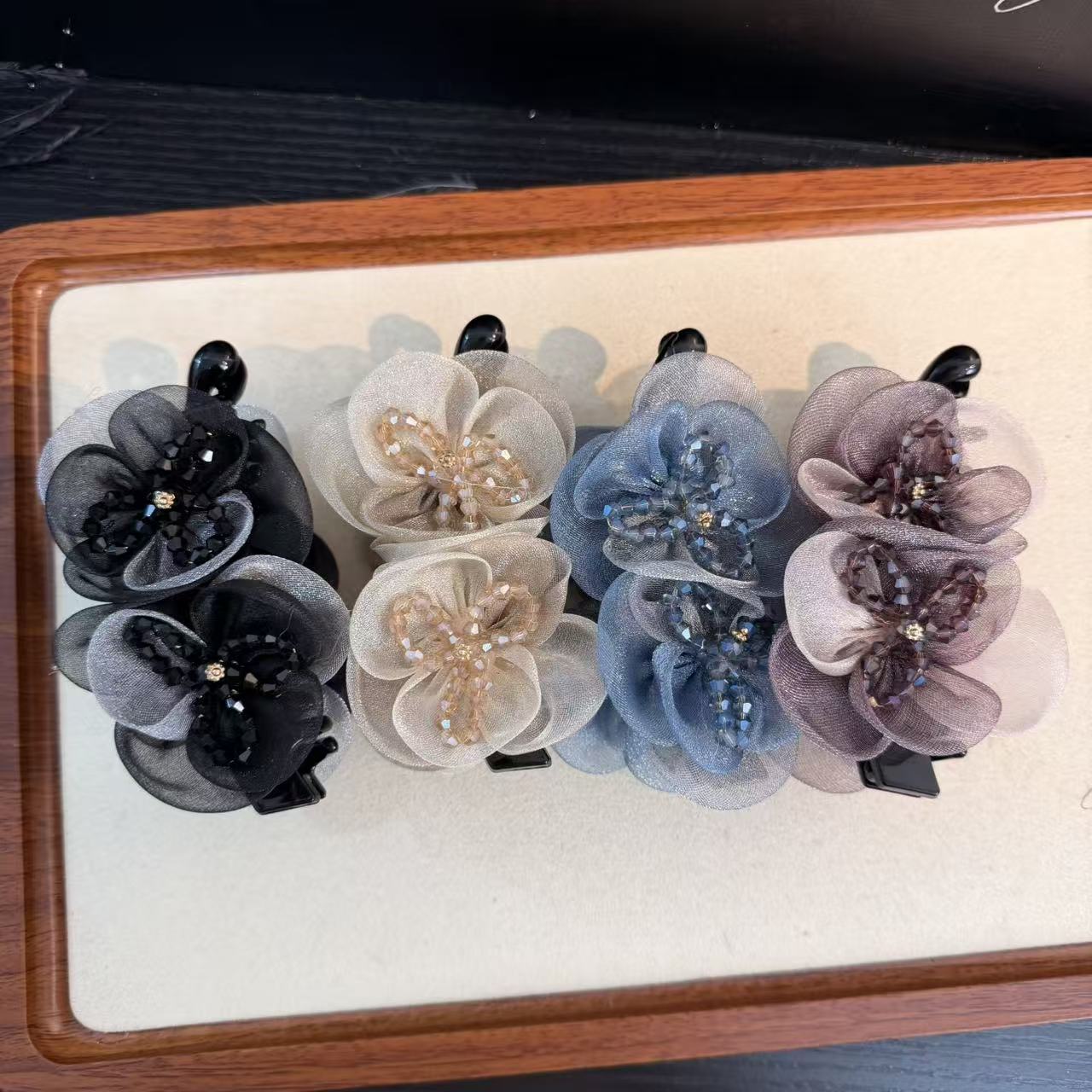 发饰发夹韩版复古宫廷清新复古风韩版韩式香蕉夹手工