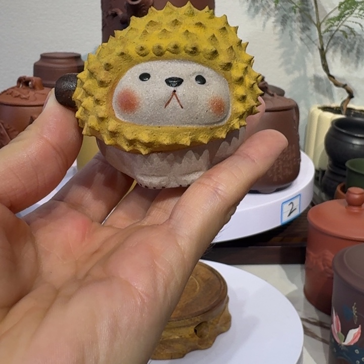 榴莲小刺猬茶台摆件茶宠