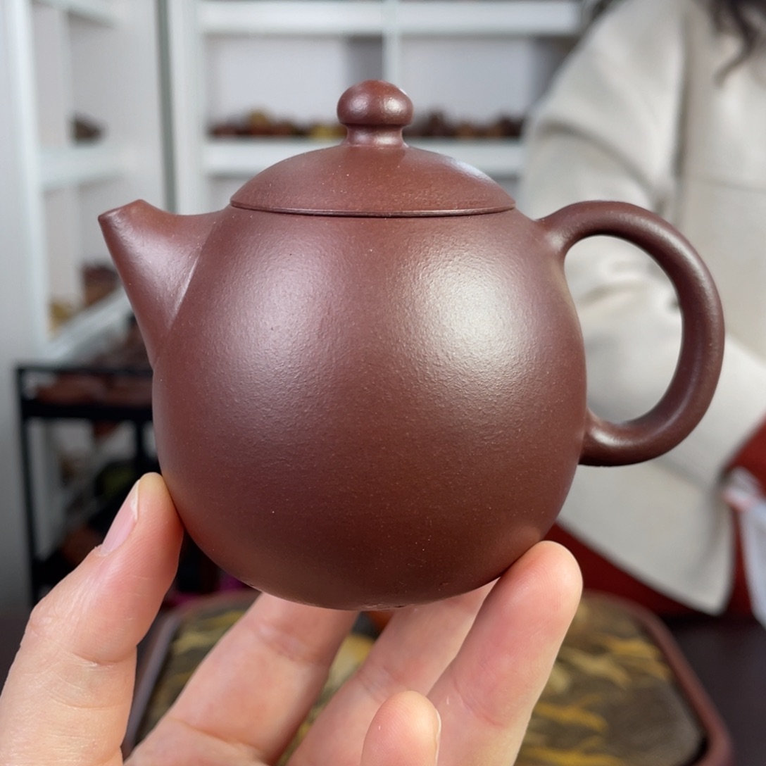紫砂茶壶紫泥龙蛋160cc