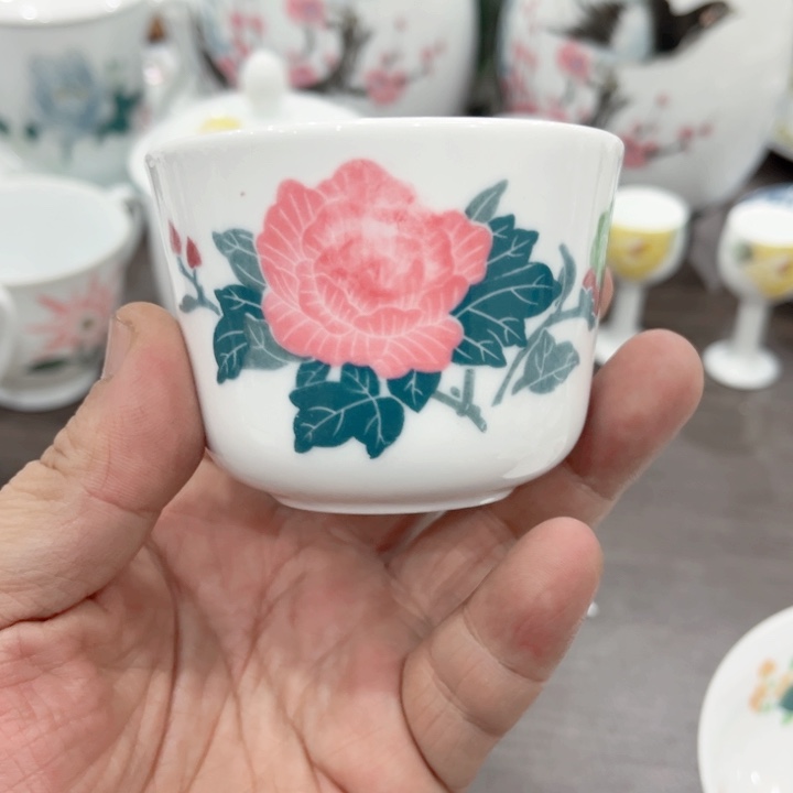 壶釉下五彩的瓷器和瓷器