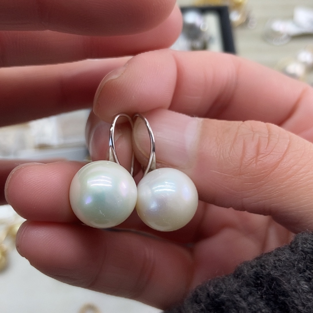 耳饰淡水珍珠银S925镶嵌