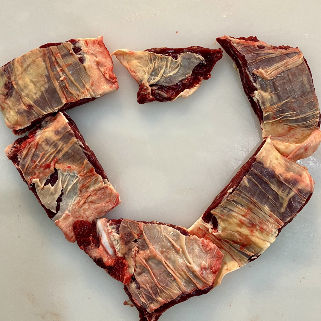 【护心腩】贵州黄牛肉护心肉 横隔膜红烧清炖煲汤带筋膜急冻发货4斤