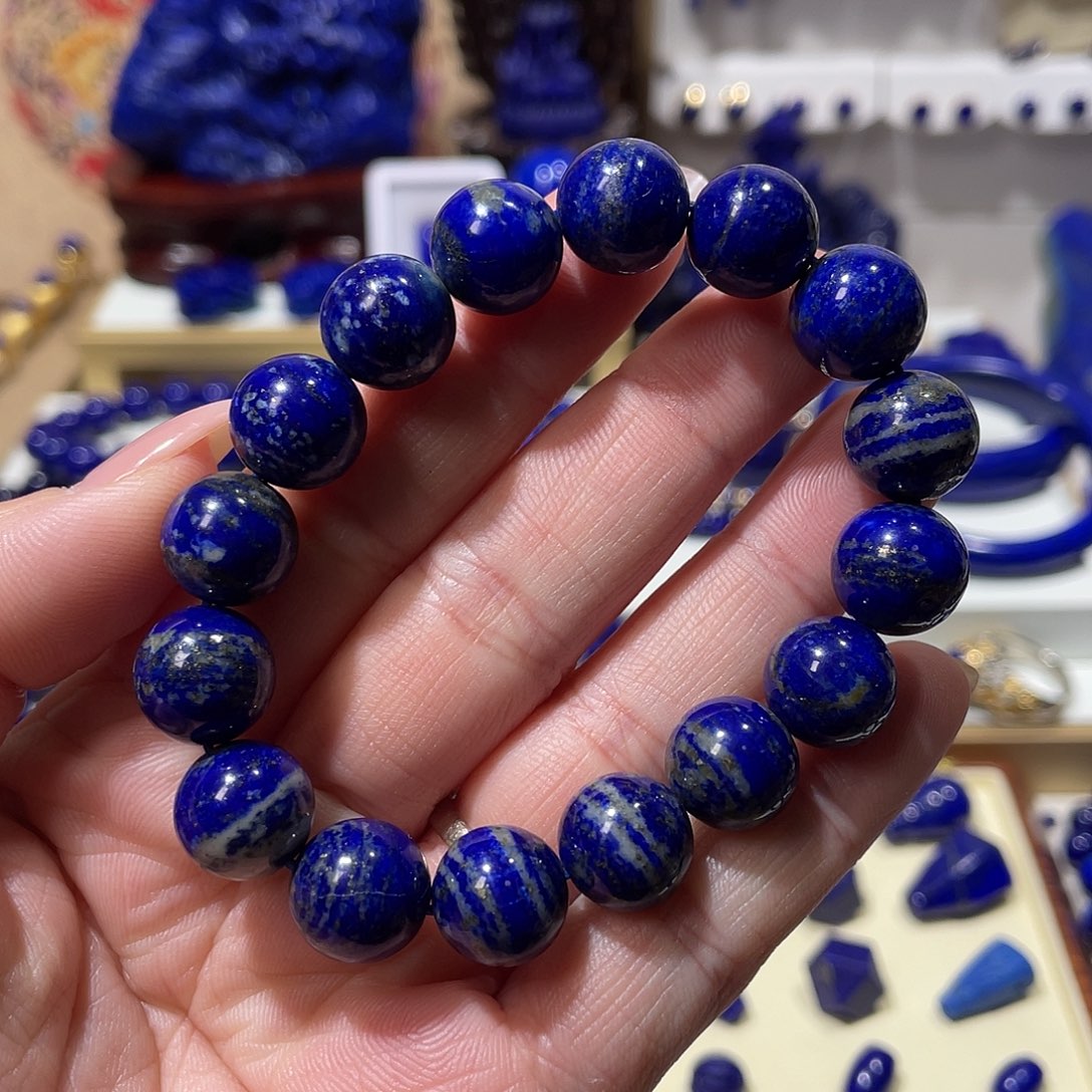 青金石未镶嵌福利款！12mm单圈手串