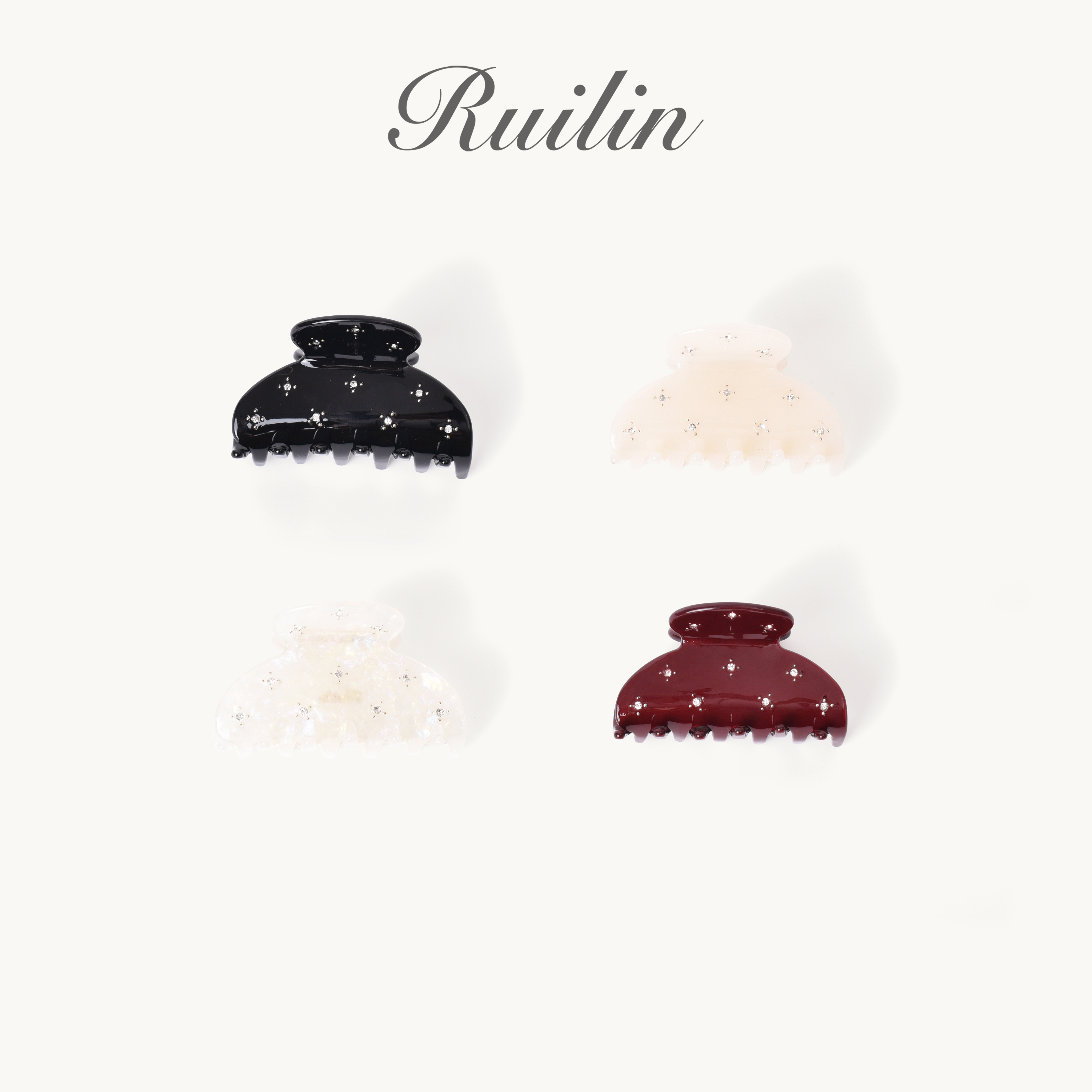 RUILIN【497】【闪耀星芒】发夹时尚简约气质小抓夹百搭网红