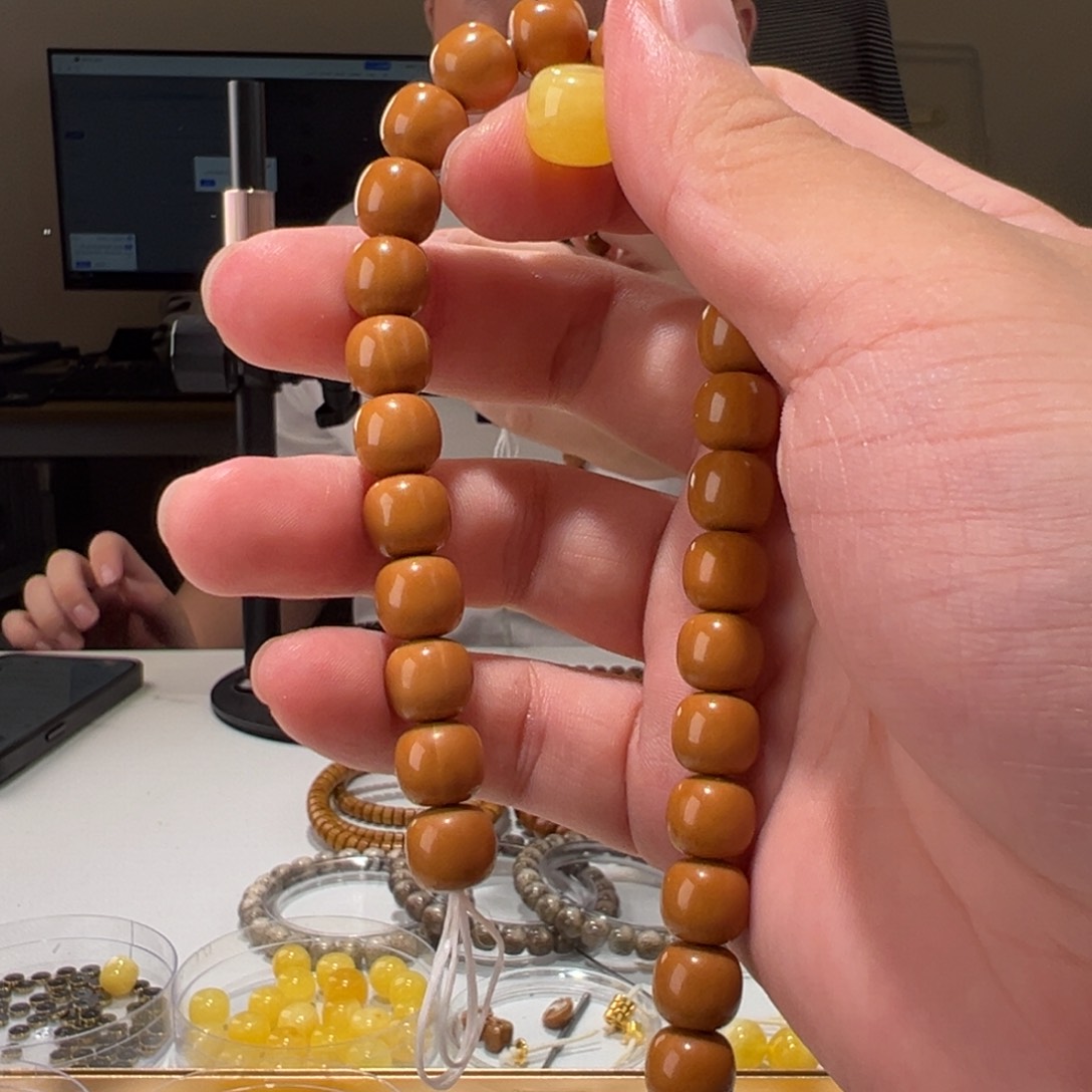 文玩核桃手串继*97猴头加配饰