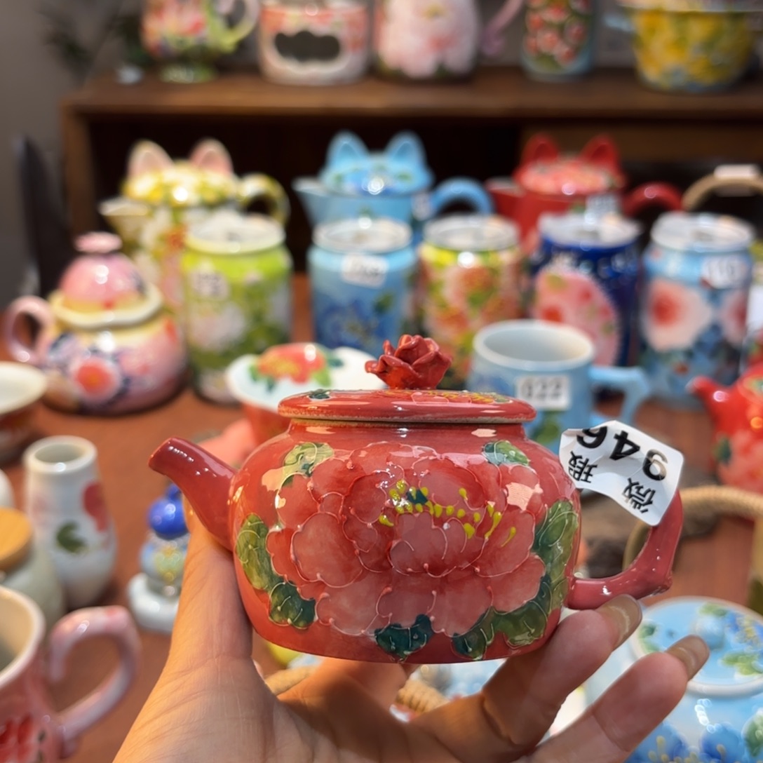 摆件景德镇手绘高温釉下彩陶瓷茶具