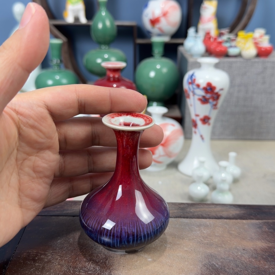 陶瓷手工小花器摆件