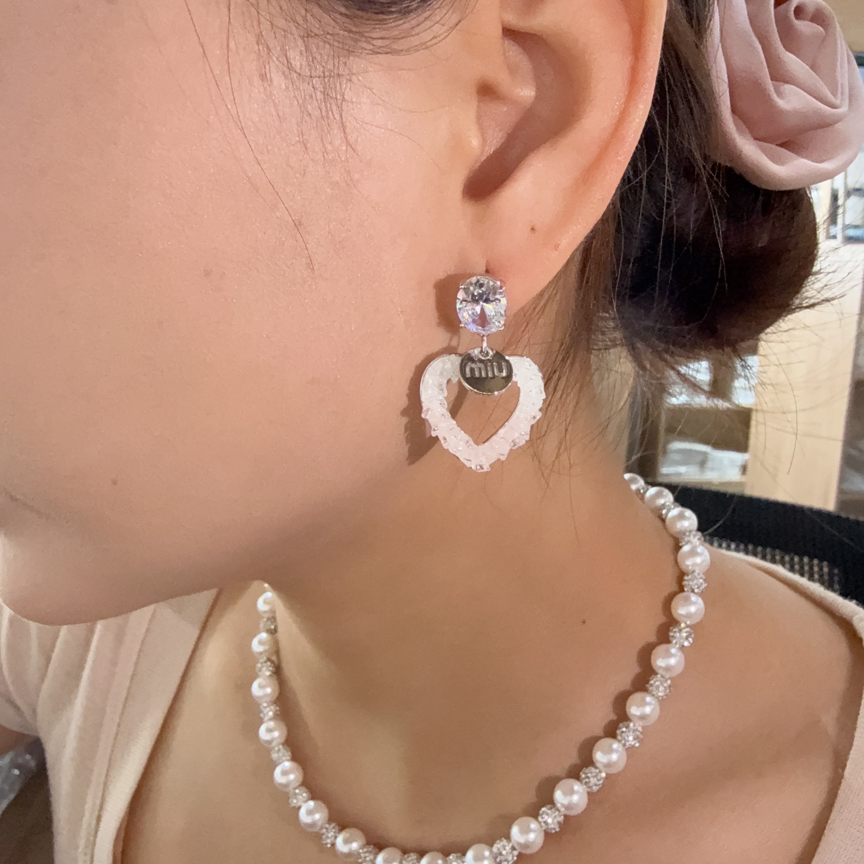 非金属仿珍珠耳饰 熙柔高端耳饰081-0130