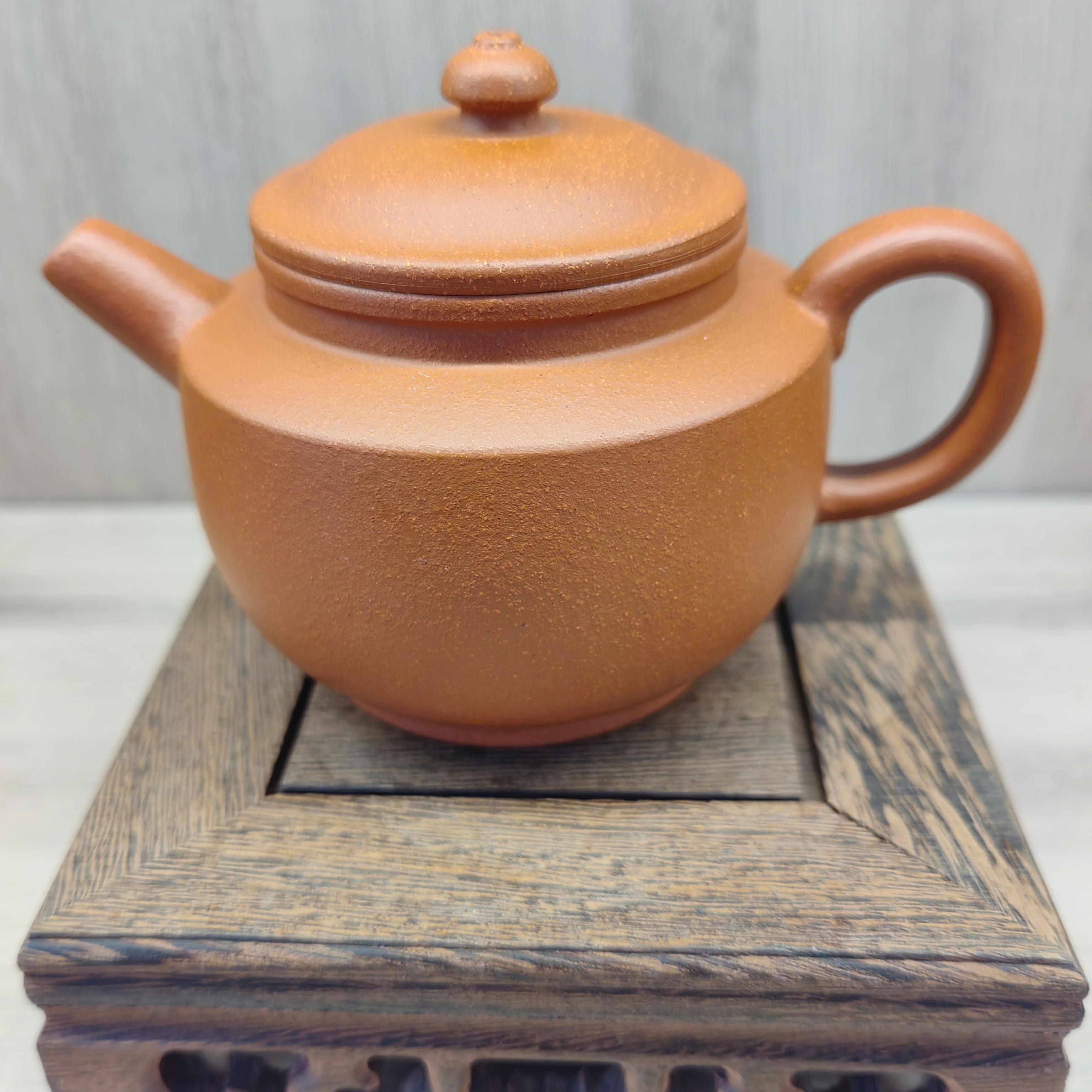 景韵鸿鹄原矿紫砂 宫灯手工茶壶120cc