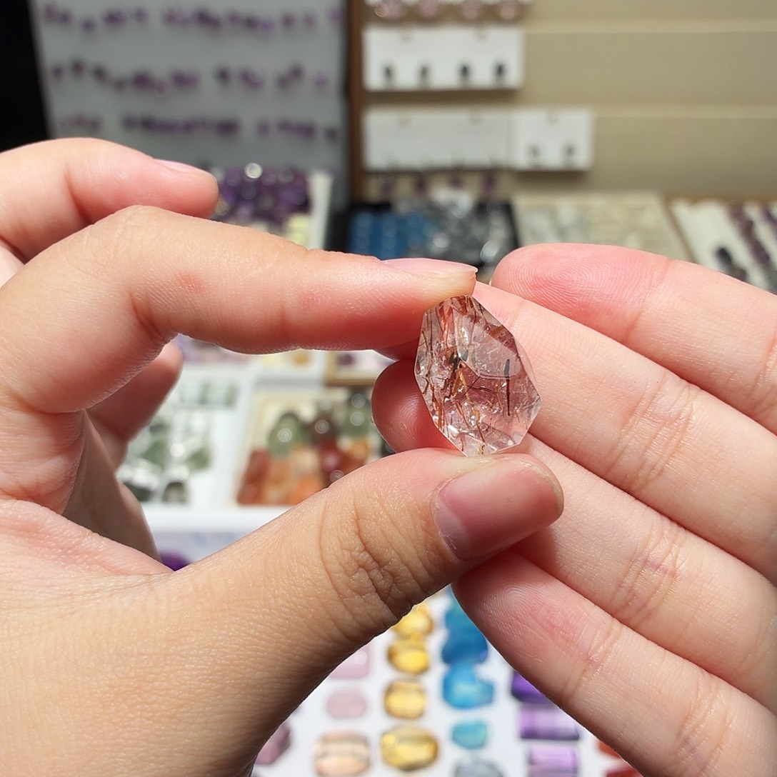 水晶吊坠(不含链)未镶嵌黑金超七 随形 打孔定制不退换