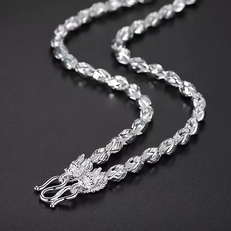 【白银补贴】男士~时尚郁金香项链（单）