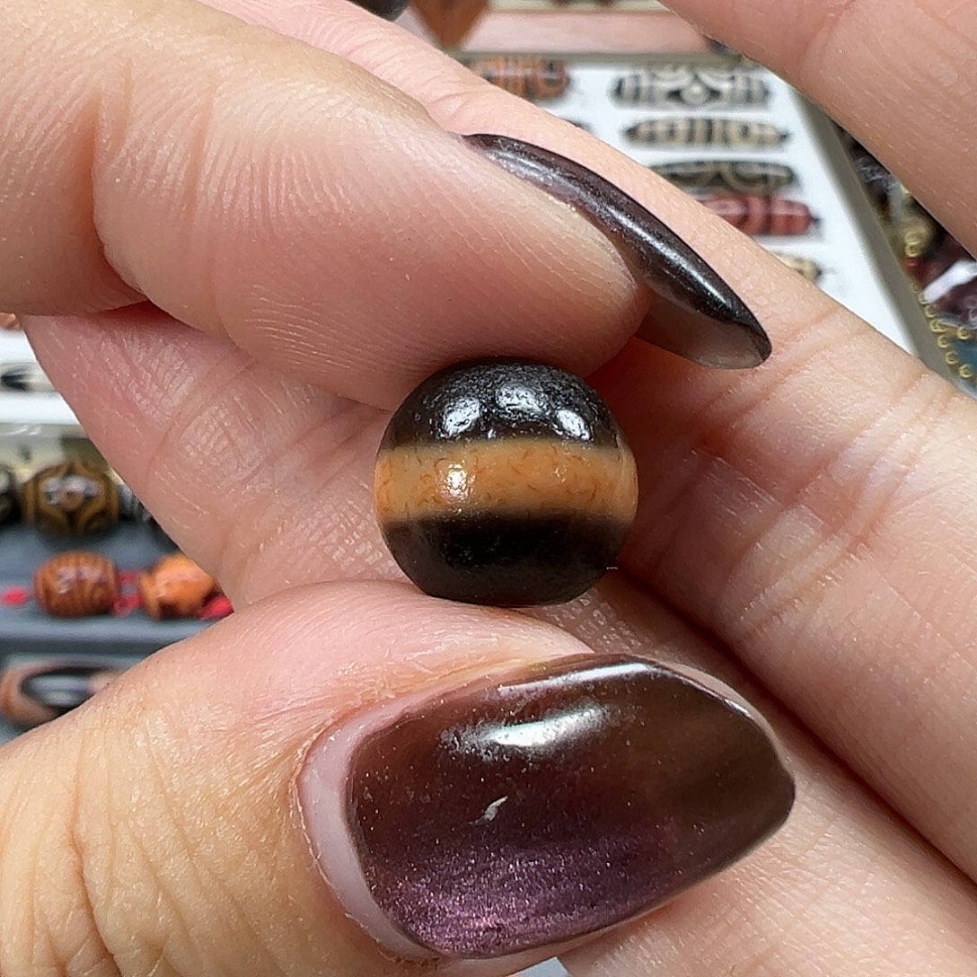 玛瑙/玉髓未镶嵌珠宝半成品金蟾黑橘王12一线药师