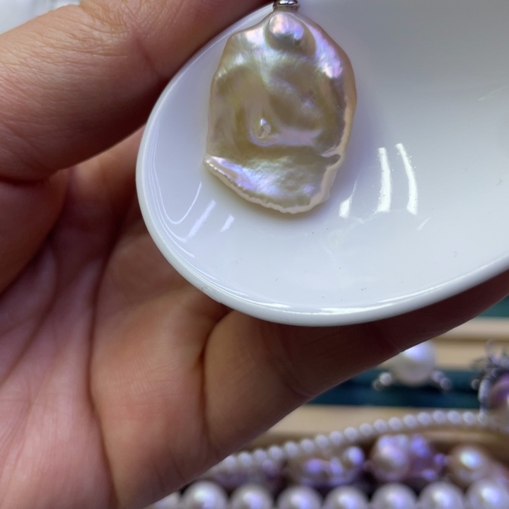 淡水珍珠吊坠(不含链)合金