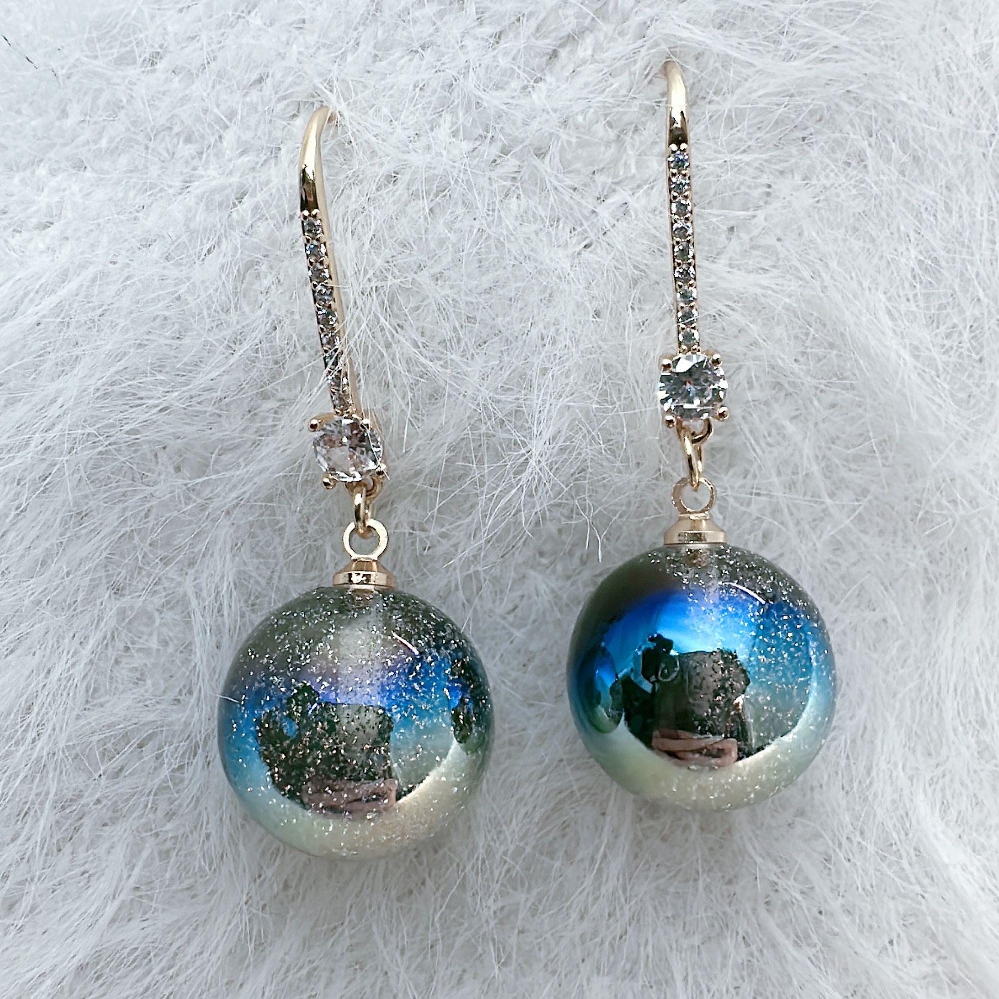 铜合金耳饰 【浪漫星空】蓝色梦幻炫彩气质时尚百搭精致-522