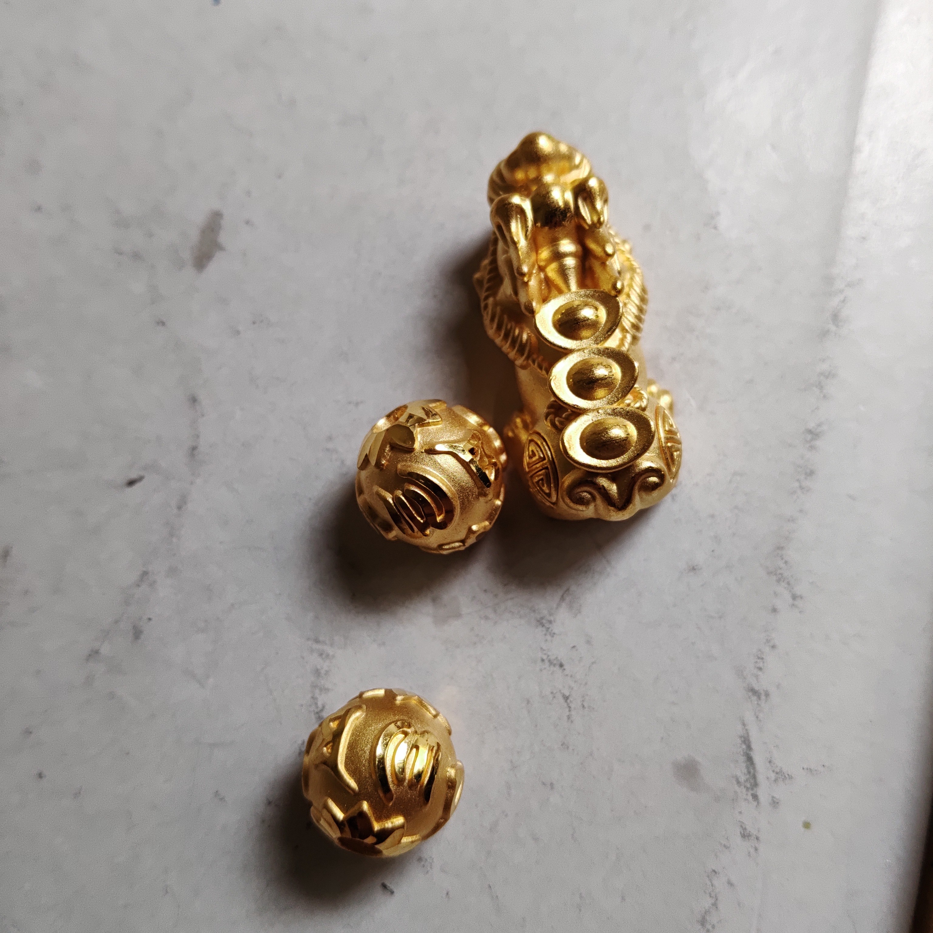 金元宝足金999貔貅珠子首饰