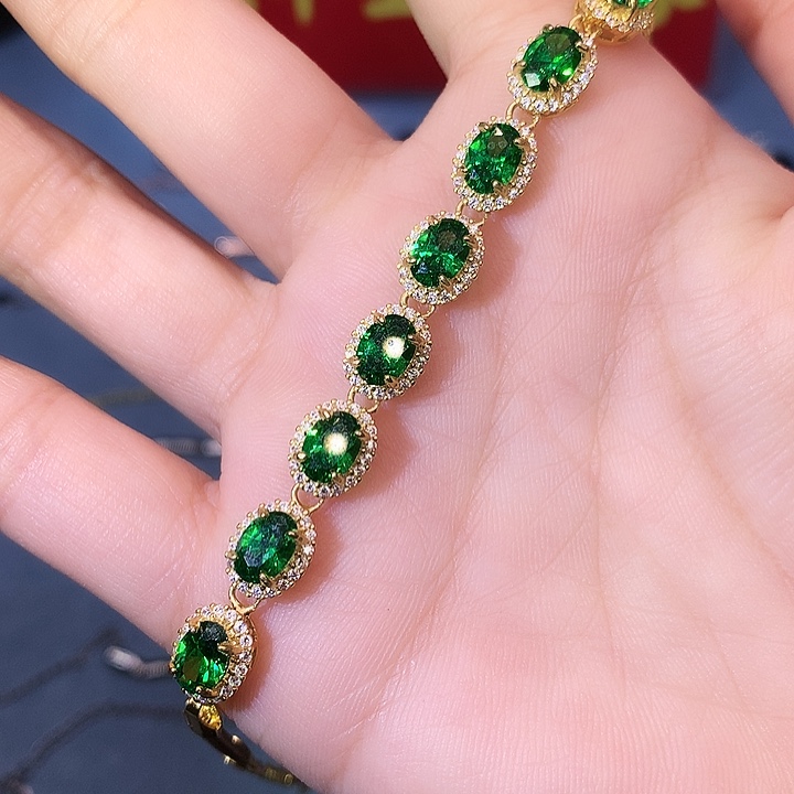 透辉石手链银S925镶嵌