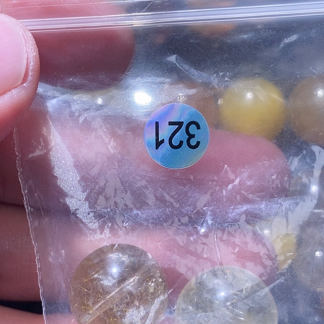 跟***通手链发晶未镶嵌天然水晶