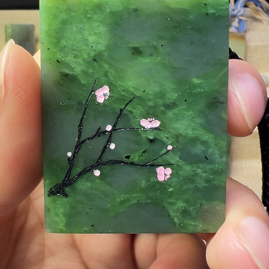 和田玉（碧玉）颈饰未镶嵌