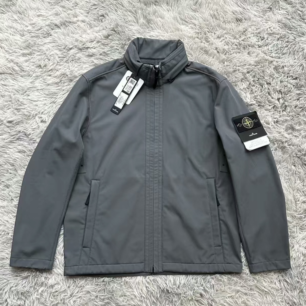 【大码特价】 Stone Island石头岛软壳防水夹克 23秋冬款 铅灰色