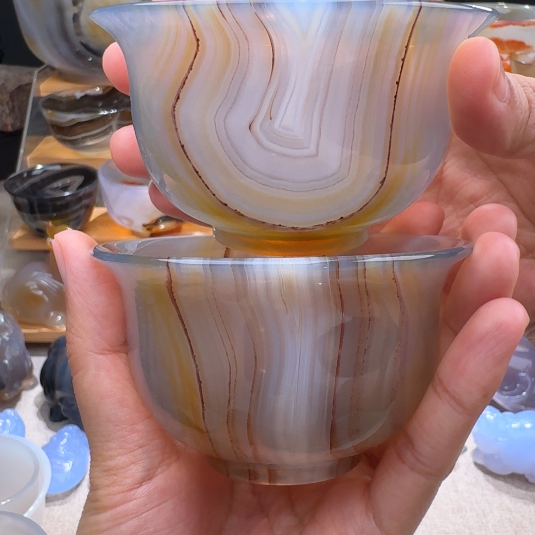 玛瑙/玉髓玛瑙茶杯未镶嵌J****e